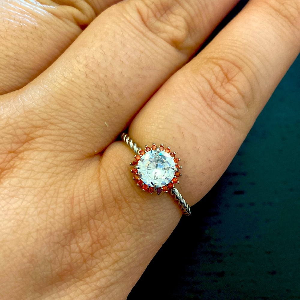 “Classy AF” Red Sunburst Ring